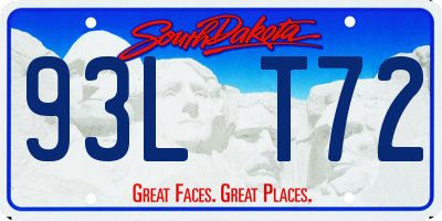 SD license plate 93LT72