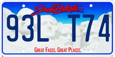 SD license plate 93LT74