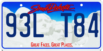 SD license plate 93LT84