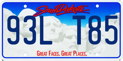 SD license plate 93LT85