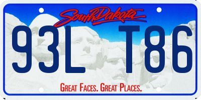 SD license plate 93LT86
