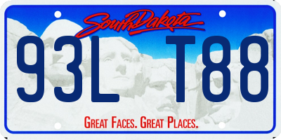 SD license plate 93LT88