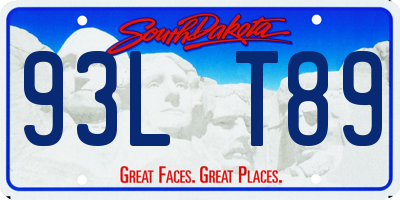 SD license plate 93LT89