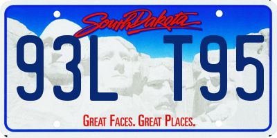 SD license plate 93LT95