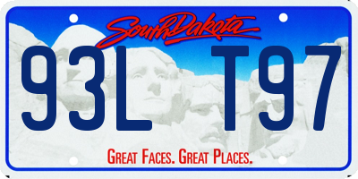 SD license plate 93LT97