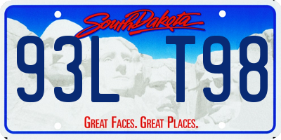 SD license plate 93LT98