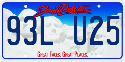 SD license plate 93LU25