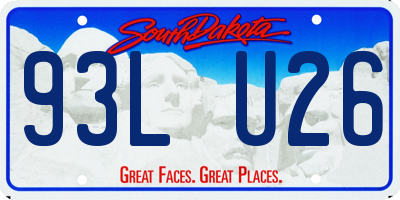 SD license plate 93LU26