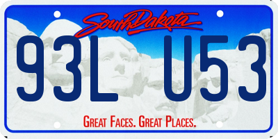 SD license plate 93LU53
