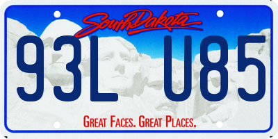 SD license plate 93LU85