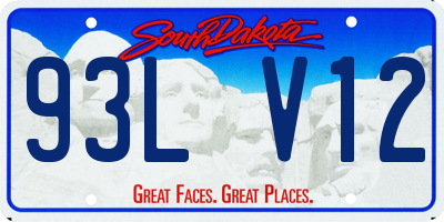 SD license plate 93LV12