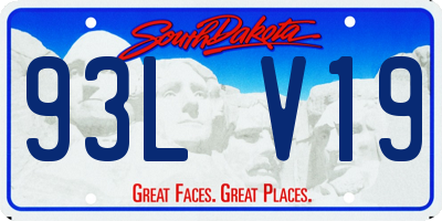 SD license plate 93LV19