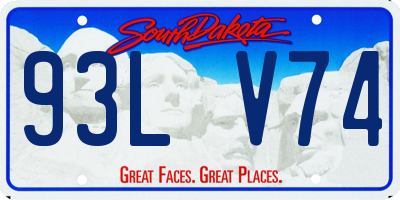 SD license plate 93LV74