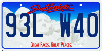 SD license plate 93LW40