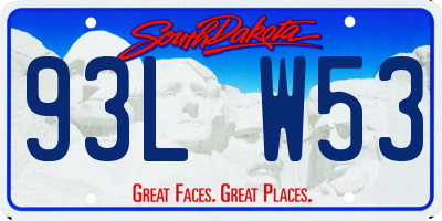 SD license plate 93LW53