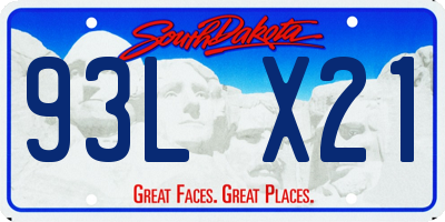 SD license plate 93LX21