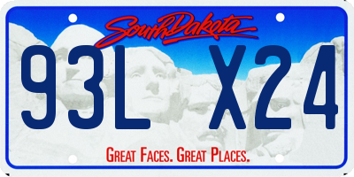 SD license plate 93LX24