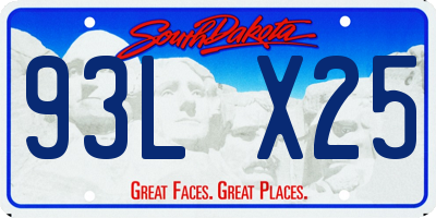 SD license plate 93LX25