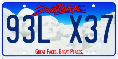 SD license plate 93LX37