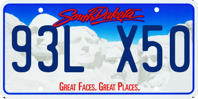 SD license plate 93LX50