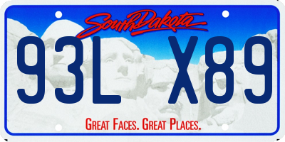 SD license plate 93LX89