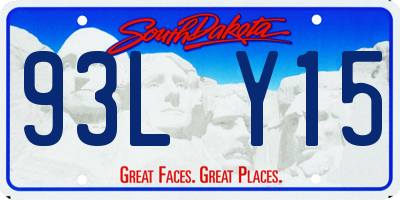 SD license plate 93LY15