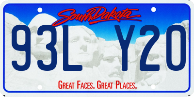 SD license plate 93LY20