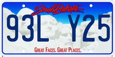 SD license plate 93LY25