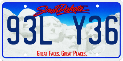 SD license plate 93LY36