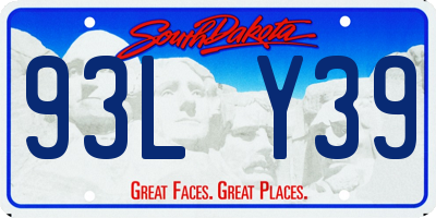 SD license plate 93LY39