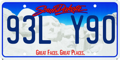 SD license plate 93LY90