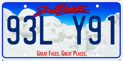 SD license plate 93LY91