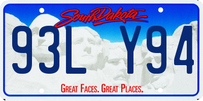 SD license plate 93LY94