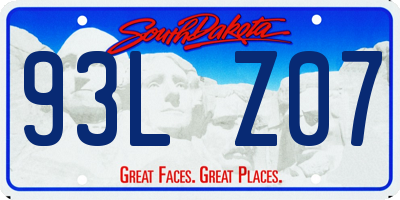 SD license plate 93LZ07