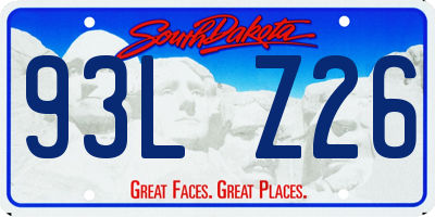 SD license plate 93LZ26