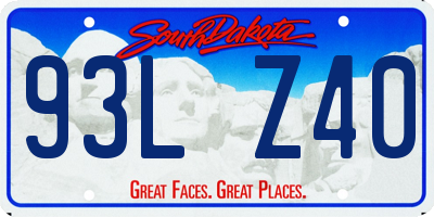 SD license plate 93LZ40