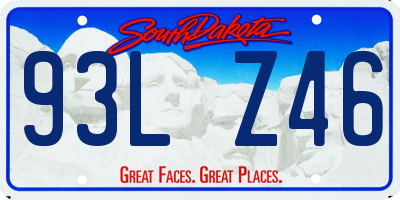 SD license plate 93LZ46