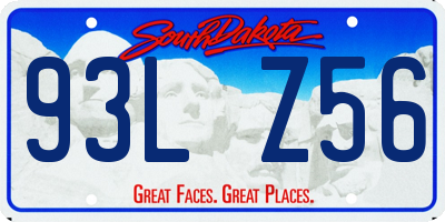 SD license plate 93LZ56