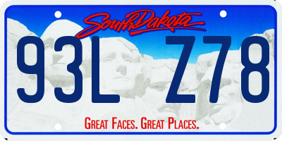 SD license plate 93LZ78