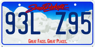 SD license plate 93LZ95