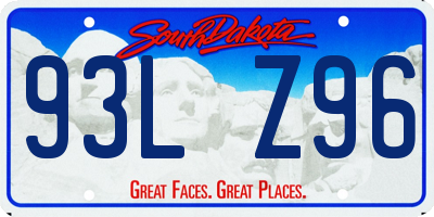 SD license plate 93LZ96