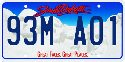 SD license plate 93MA01