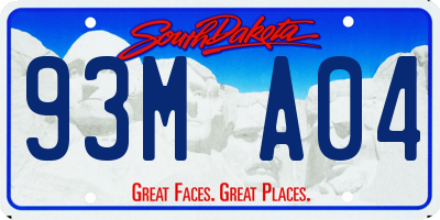 SD license plate 93MA04