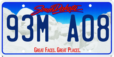 SD license plate 93MA08