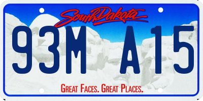 SD license plate 93MA15
