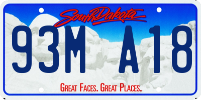 SD license plate 93MA18