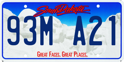 SD license plate 93MA21