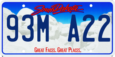 SD license plate 93MA22