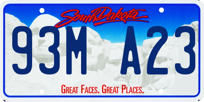 SD license plate 93MA23