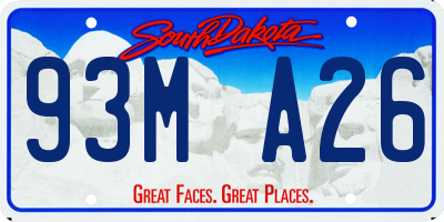 SD license plate 93MA26